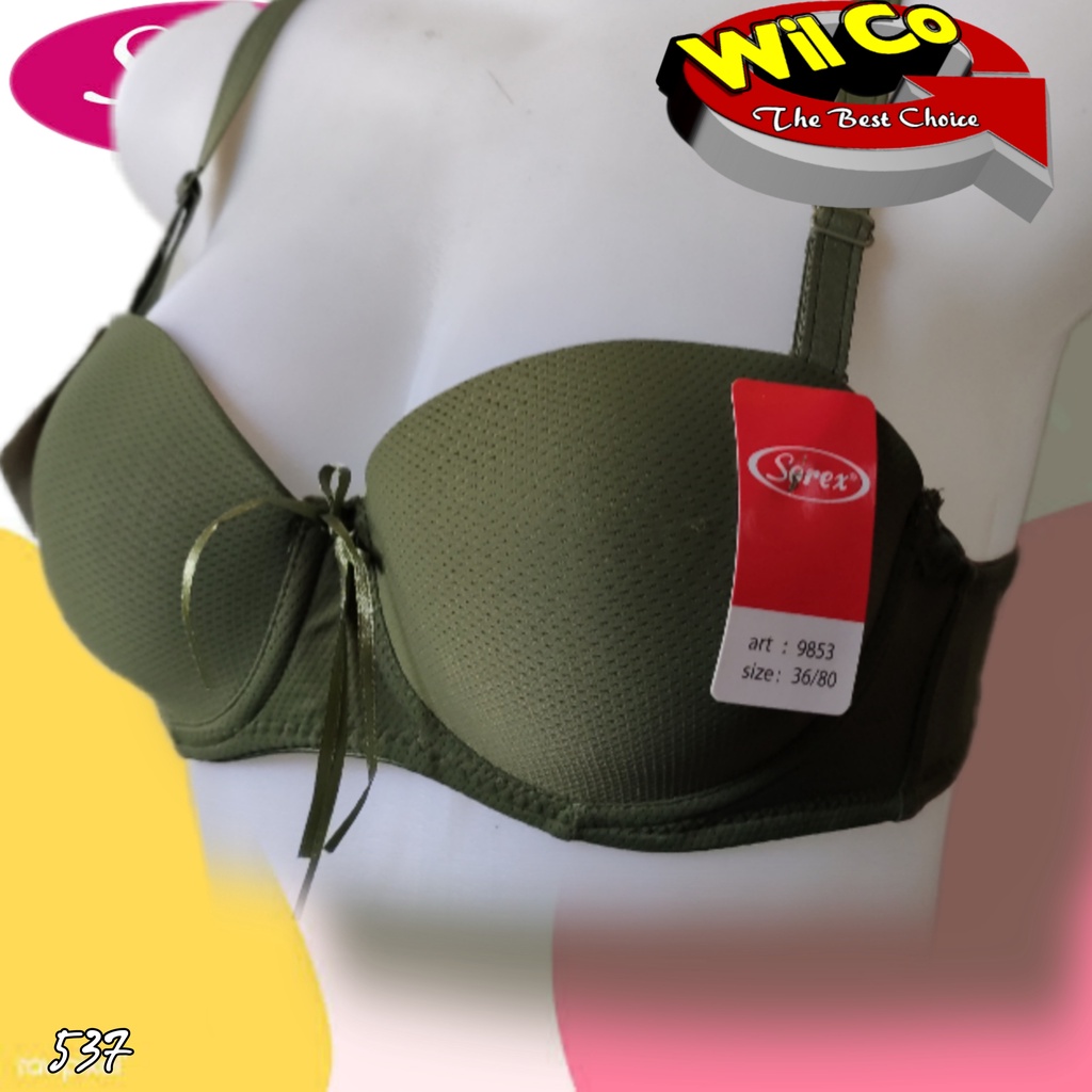 K537 - BRA WANITA SOREX BUSA ADA KAWAT DUA PENGAIT CUP A SIZE 34 - 38