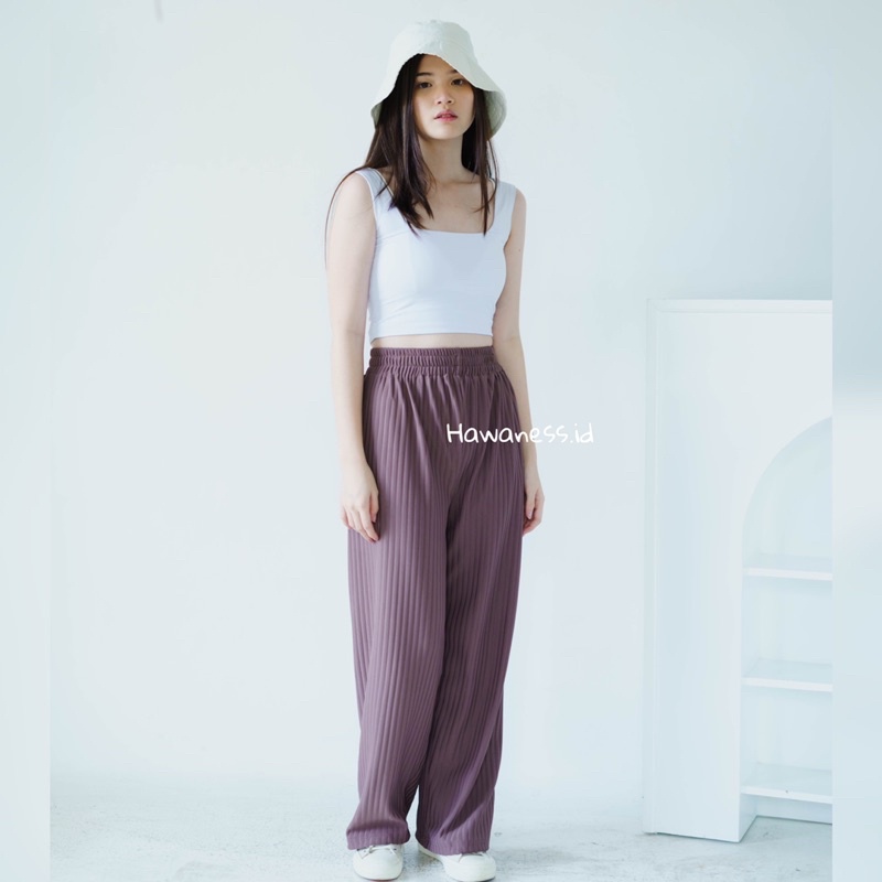 Hornet Pants 785 | Celana Kulot Knit Wanita Tebal - Celana Kulot Highwaist - Cullote Knit Pants