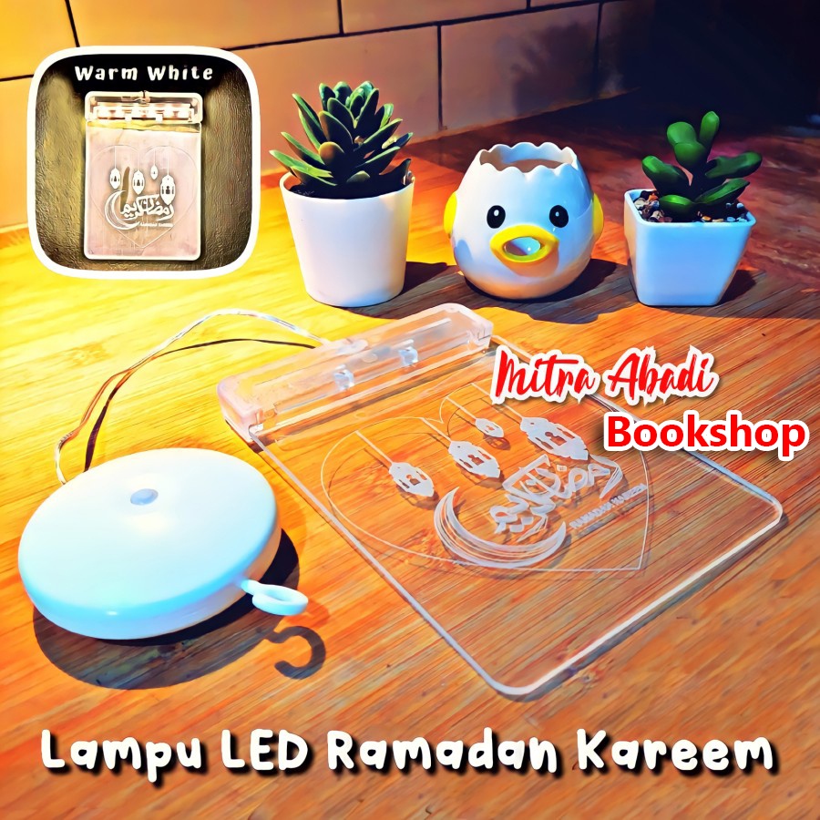 Lampu Led Hias Dekorasi RAMADHAN KAREEM Batre A3 - IDUL FITRI &amp; ADHA