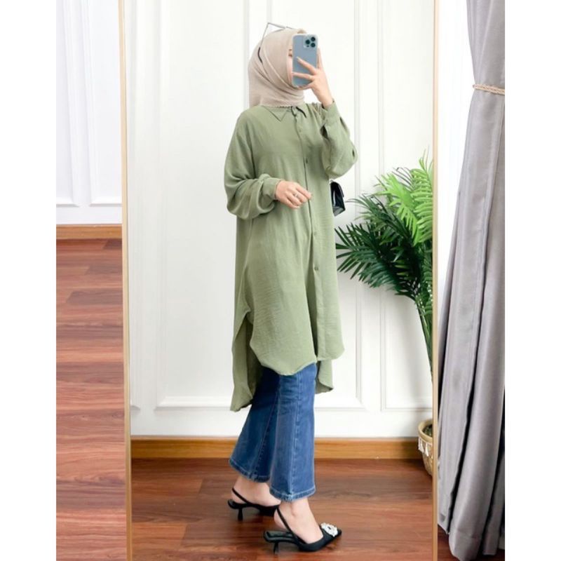 CALANA LONG TUNIK BAHAN SHAKILA FIT TO L XL XXL