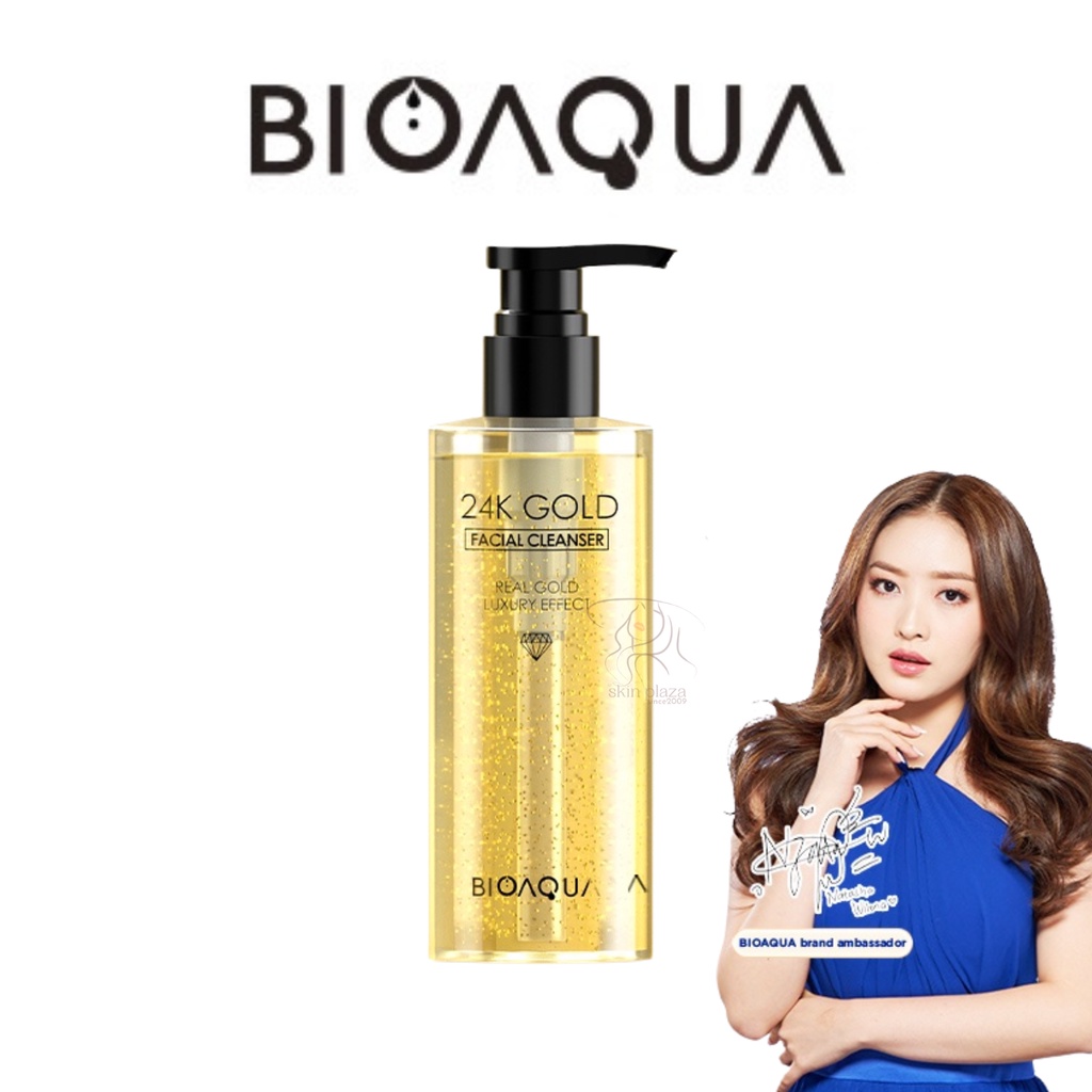 BIOAQUA 24K Gold Facial Cleanser 200ml Sabun Cuci Muka Glowing Face Wash BPOM