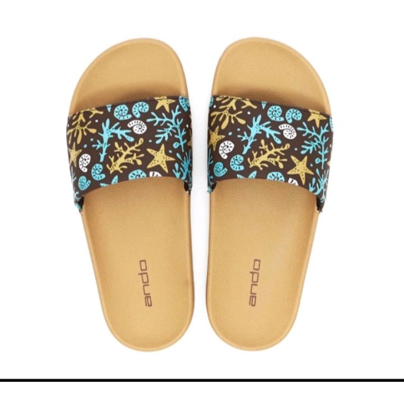 SANDAL ANDO SELOP CORAL WANITA DEWASA / SANDAL SLOP TERBARU