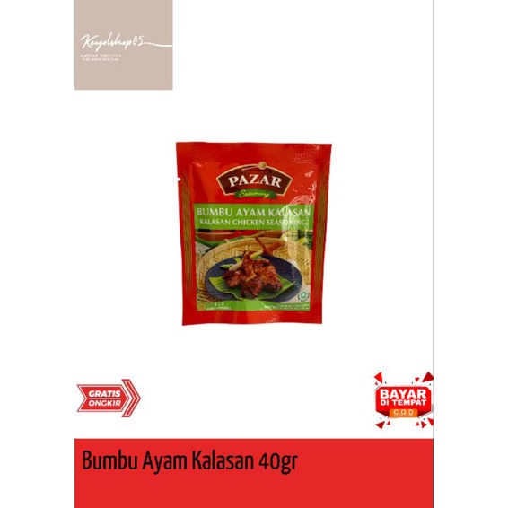 

Pazar Ayam Kalasan 40gr /bumbu ayam kalasan