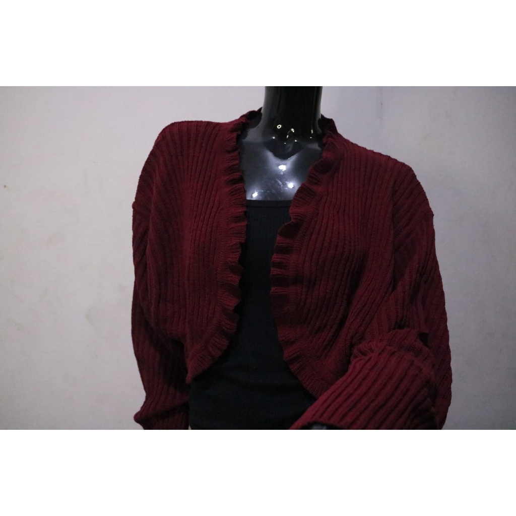Kardigan rajut wanita/Kardigan crop/Kardigan wanita Nazwaadinda Lace Cardigan Bolero Knit