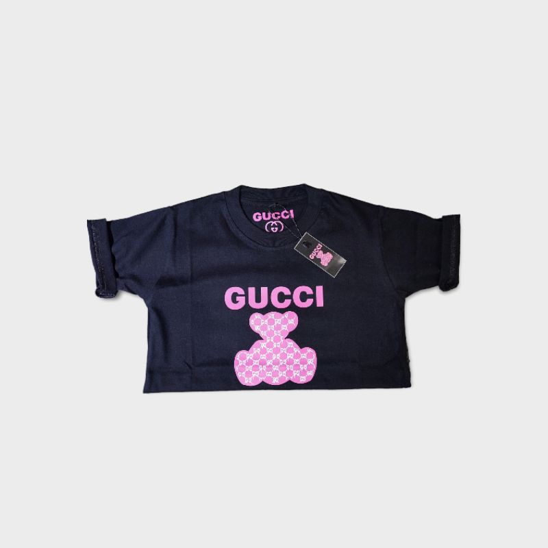 kaos anak baju anak anak gucc* boneka pink katun combed 24s super soft handfield .