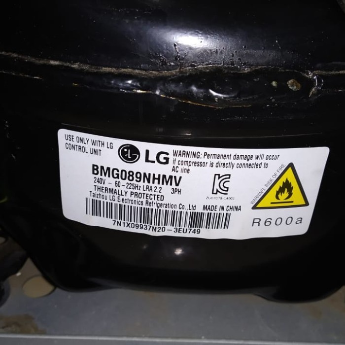 VNDH kompresor kulkas LG inverter BMG089NHMV