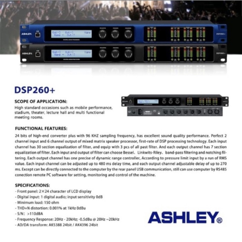 Speaker Management Digital ASHLEY DSP 260 Plus(COD)management ashley dsp260+ dsp 260+ 260 plus
