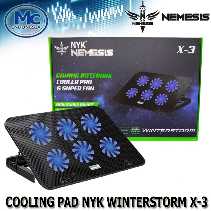 Cooling Pad NYK X3 Winterstorm 6 LED FAN