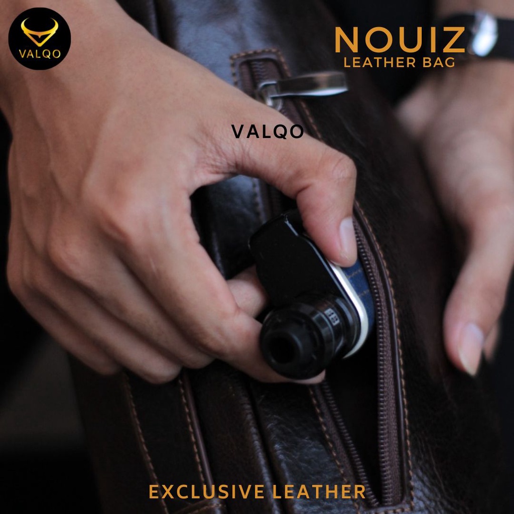 [VALQO] Tas NOUIZ Kulit Sapi Dada Pinggang Waist Bag Sling bag Cowok Cewek Pria Wanita Laki bisa COD