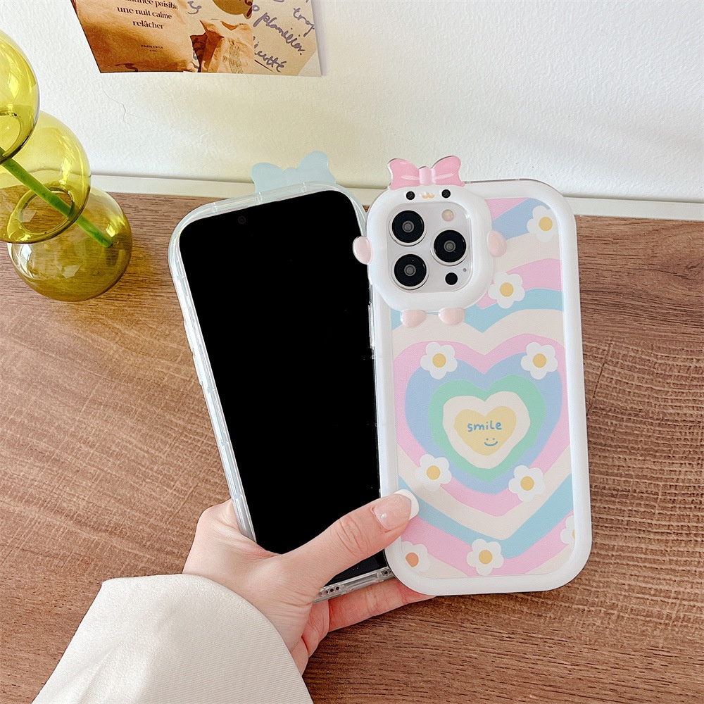 Soft Case Silikon Transparan Motif Hati Untuk iPhone 11 12 13 14 Pro Max 6s 6 Plus 7 8 Plus XR X XS Max SE 2020 2022 14 Plus