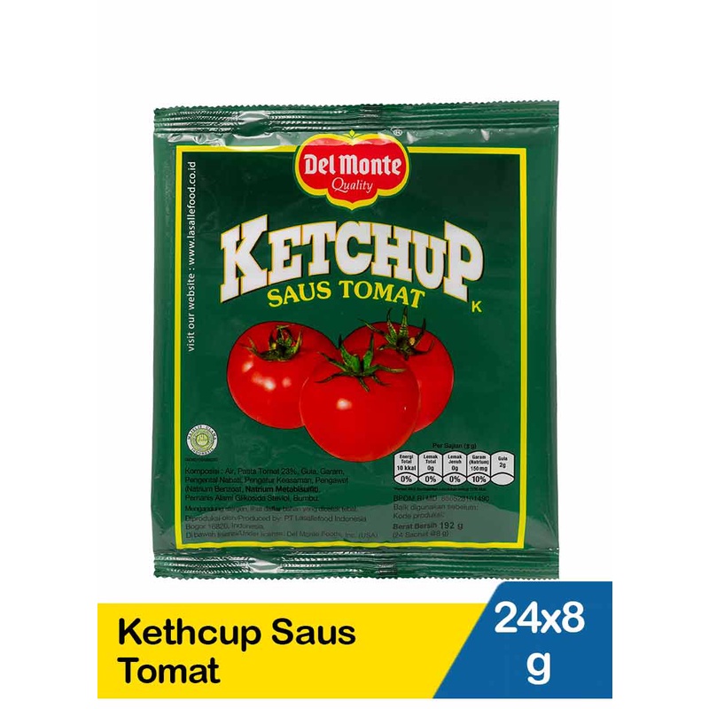 

Delmonte Ketchup Saus Tomat 24 x 8 Gram