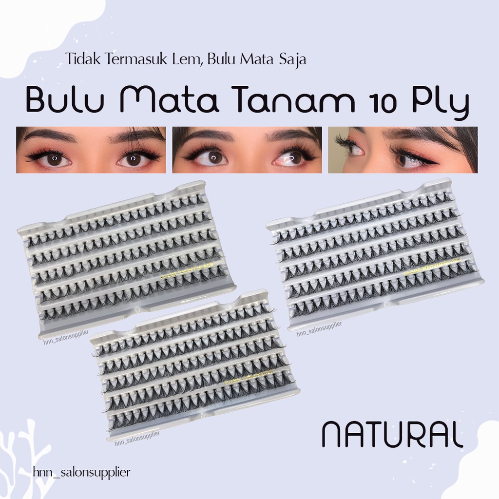 Bulu Mata Tanam Flare 10ply Natural Eyelash Extension