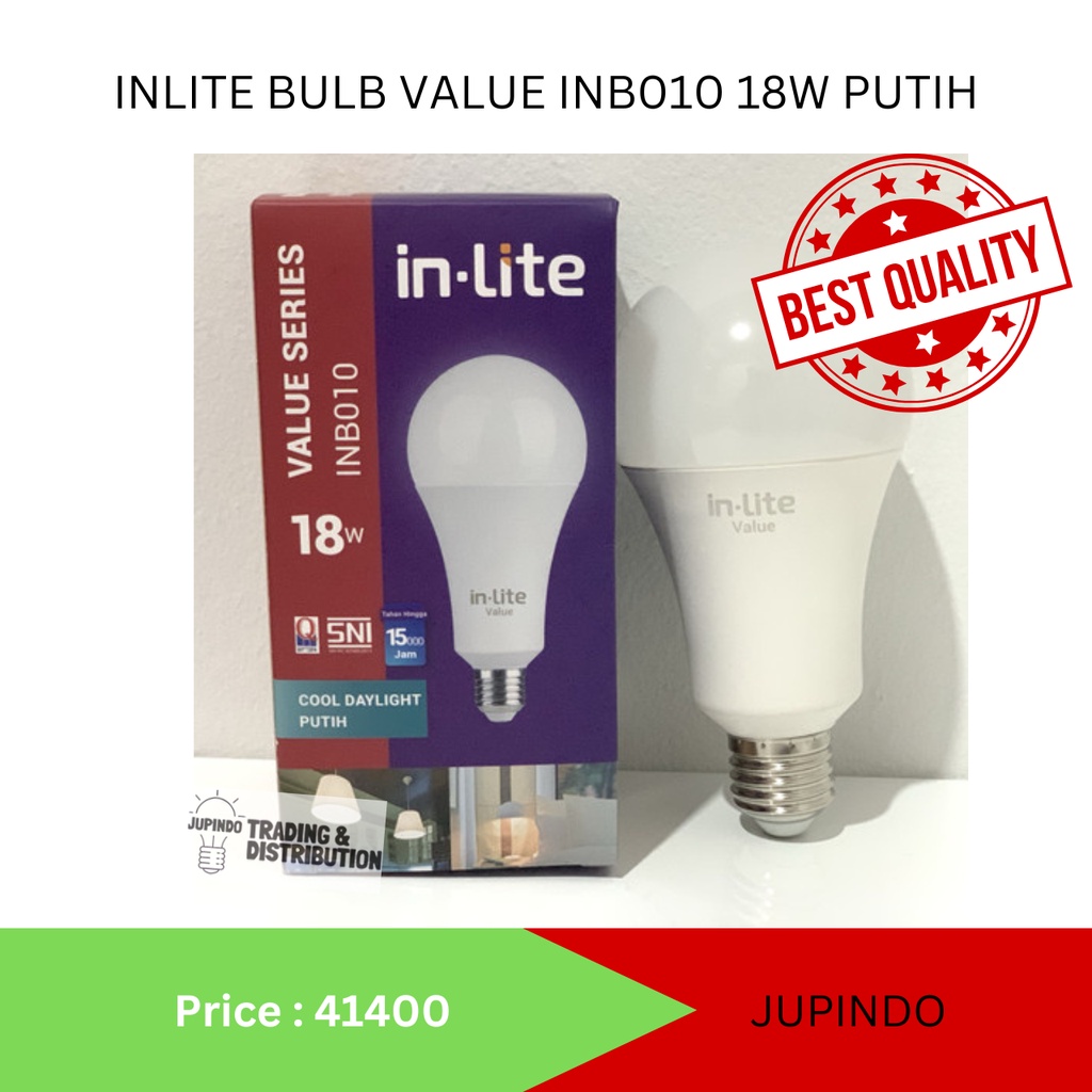 LAMPU BULB INLITE BULB VALUE INB010 18W PUTIH - inlite - lampu led inlite - inlite led