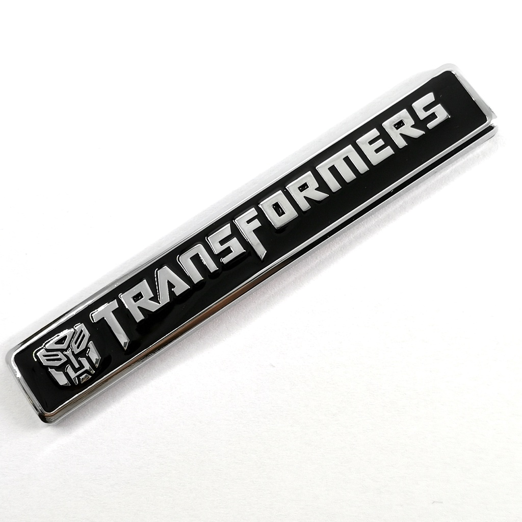 1pc Stiker Emblem Transformers TF 3D Bahan Metal Warna Hitam Untuk Mobilmotortruk