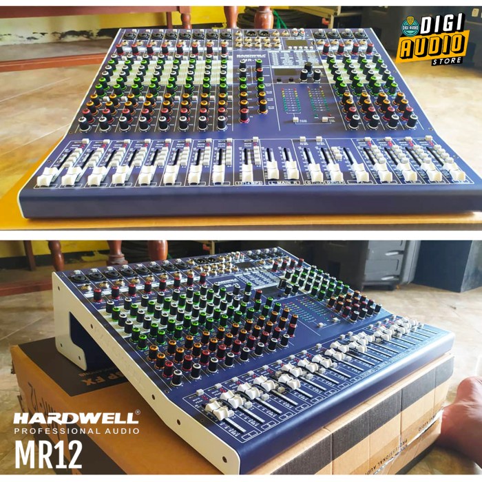 Audio Mixer 12 Channel Hardwell Mr-12 Usb Soundcard Bluetooth &amp; Efek #Original