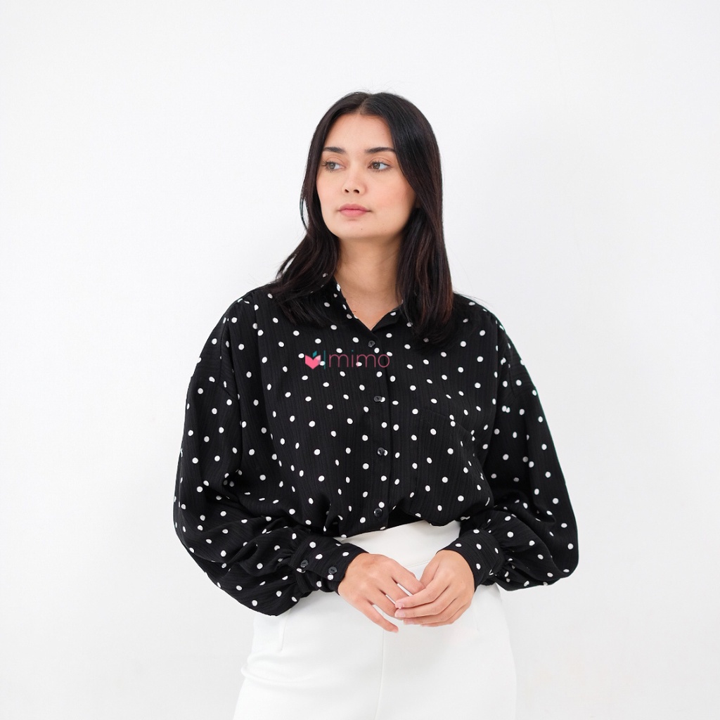 Kemeja Polka Oversized