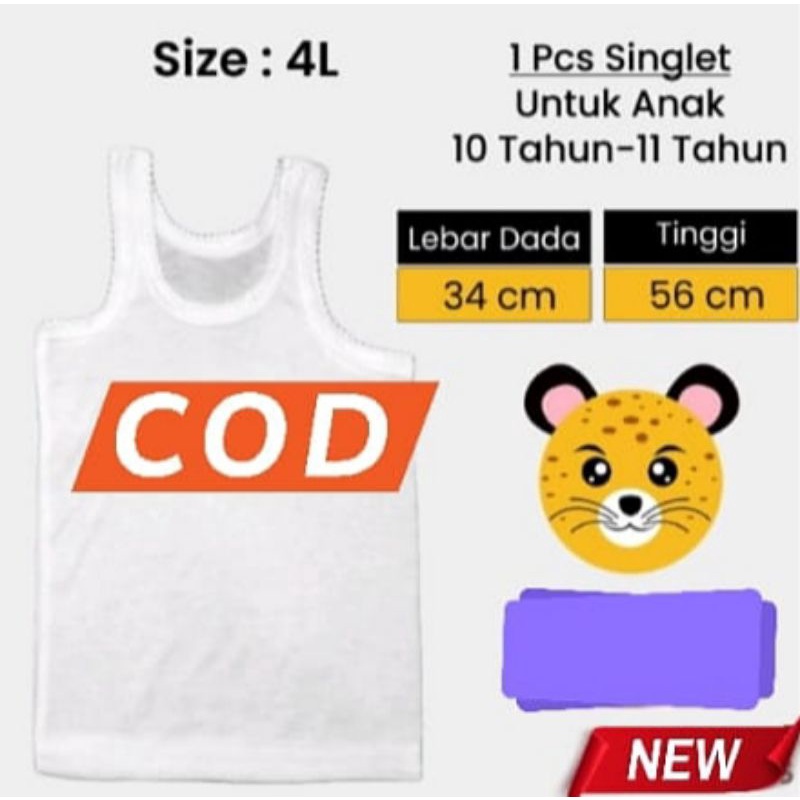 (paket isi 6 - 12) kaos dalam anak laki-laki dan perempuan/singlet junior SD/SMP