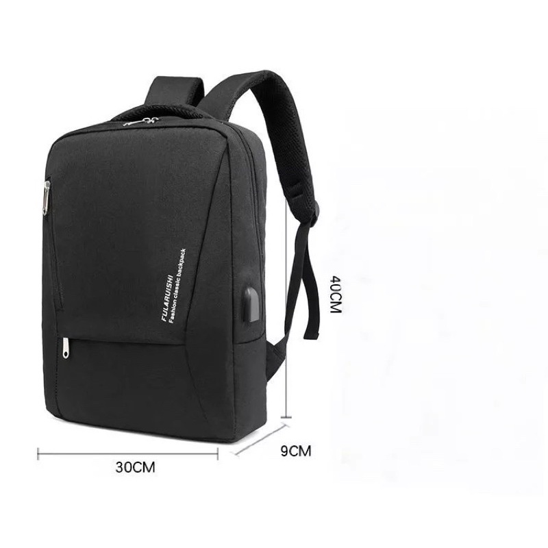 Tas ransel pria Fularuishi backpack pria tas ransel laptop tas ransel classic simple polos elegant tas ransel korea tas sekolah anak laki laki