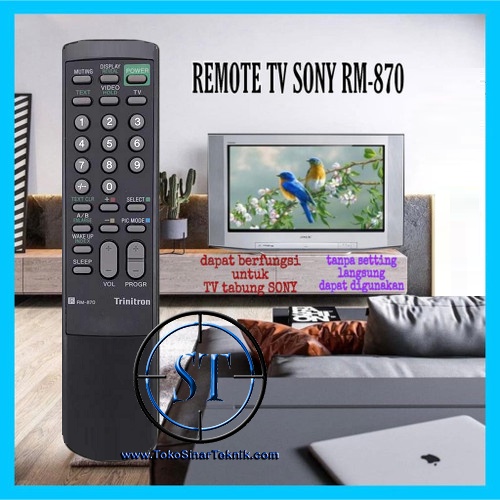 Remote Control Remot Televisi Seri RM-870 Cocok Untuk Tv Tabung Sony