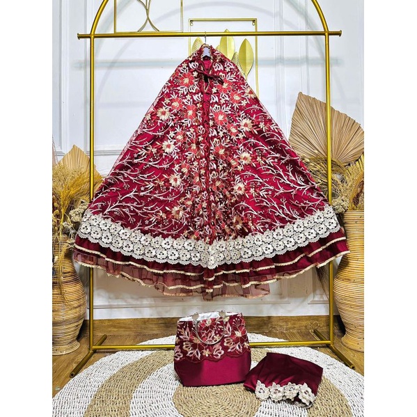 NEW MUKENA BRUKAT  IMPORT MIX RENDA FULL MEWAH / MUKENA / MUKENA DEWASA / MUKENA JUMBO