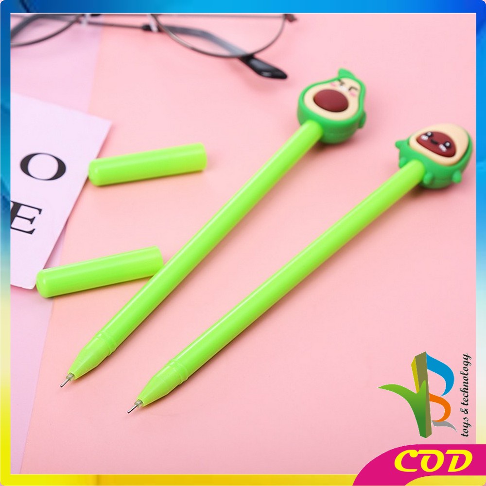 RB-A9 Pena / Pulpen Karakter Alpukat Lucu Pen Avocado Alat Tulis Stationary Murah