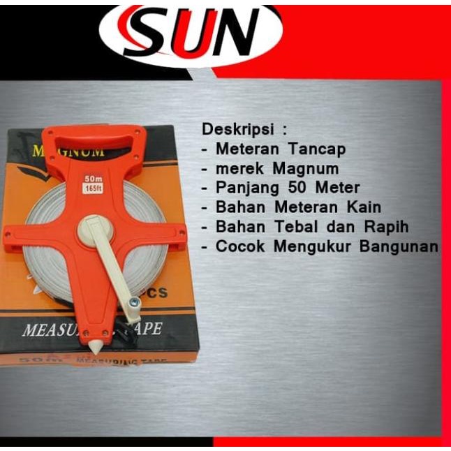 meteran 50 Meter | Meteran Roll 50 Meter | Meteran Tancap