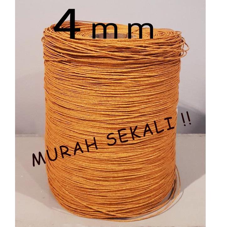 

❝❞ tali kertas 4mm coklat paper rope samson kraft untuk industri paperbag pengrajin 45 rb per 100 meter ㊑