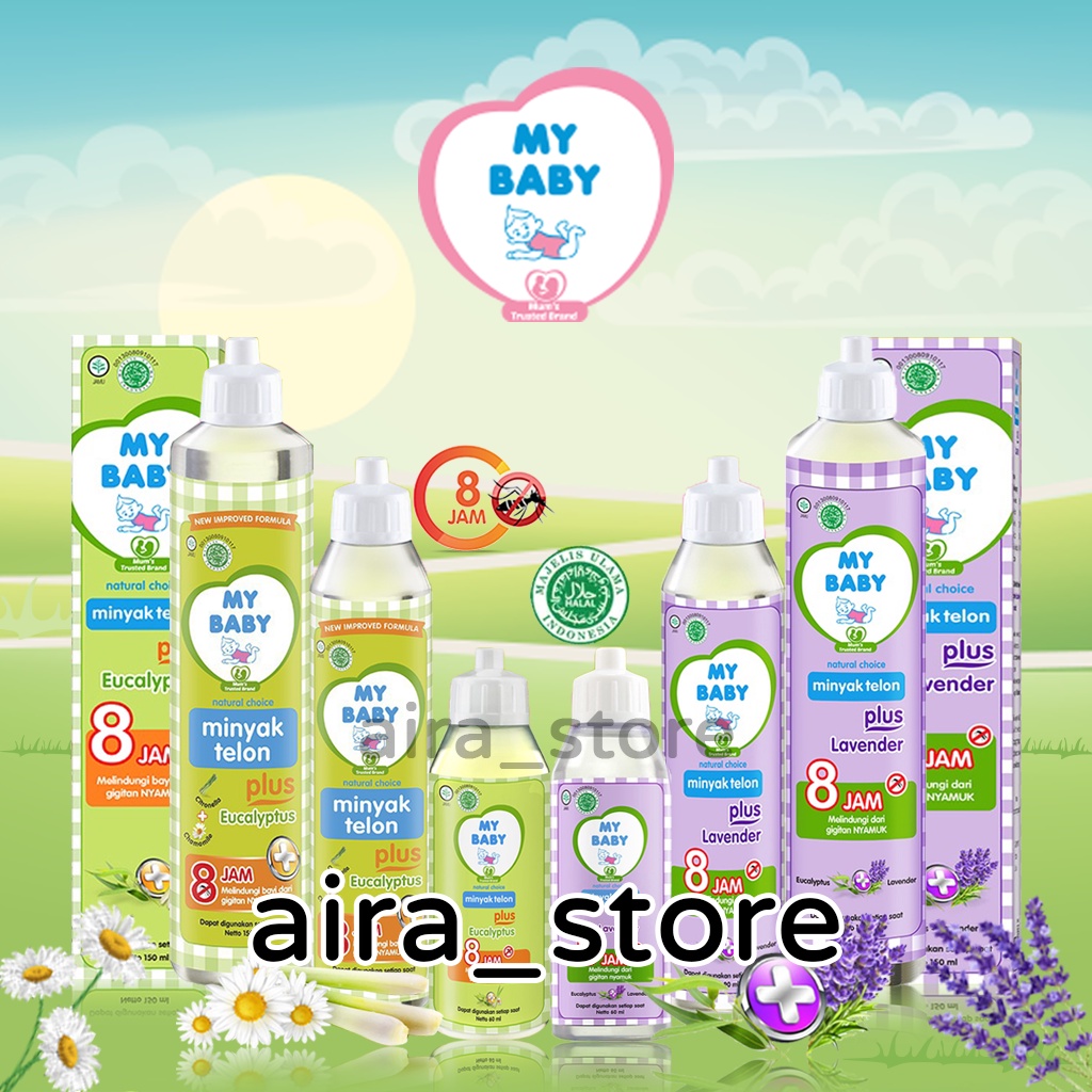 My Baby Minyak Telon Plus 8 Jam - 60ml - 90ml - 150ml