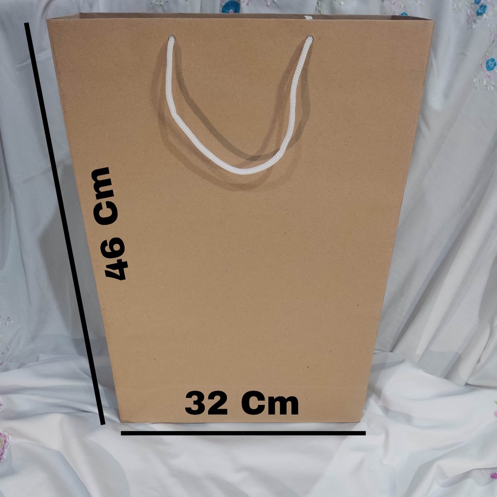 

Paper Bag Besar Motif Polos Kualitas Premium 46x32x12cm