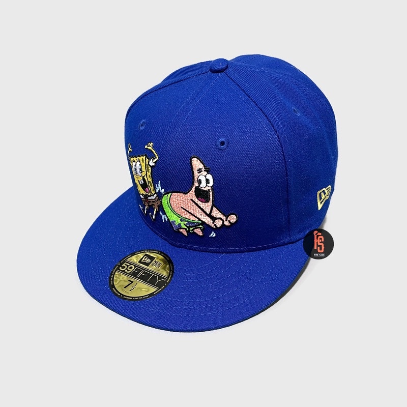 TOPI NEW ERA ORIGINAL 5950 SPONGEBOB &amp; PATRICK BLUE UV GREY