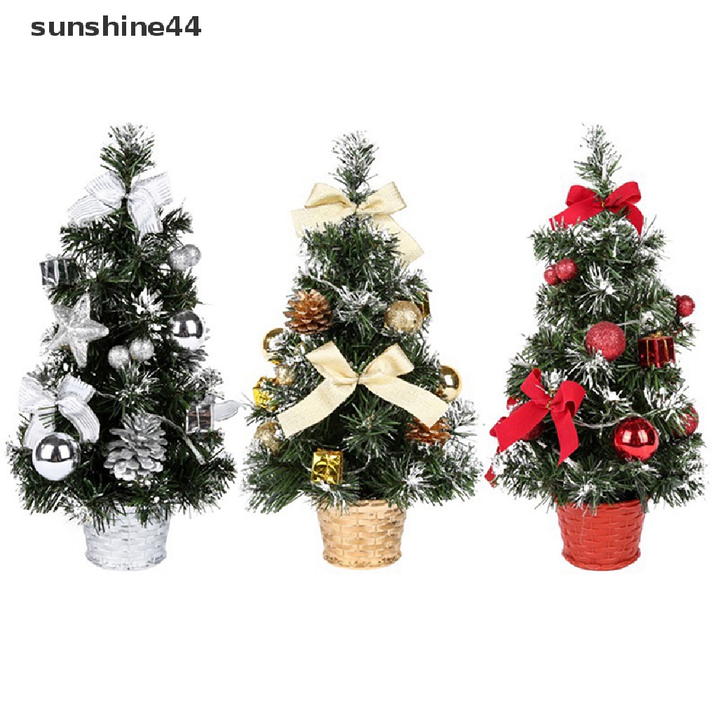 Sunshine Pohon Natal Mini Dengan Lampu LED Ukuran 40CM Untuk Dekorasi Rumah