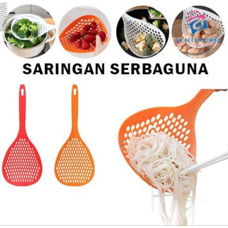 SENDOK SARINGAN SERBAGUNA JUMBO SENDOK SARINGAN MIE SENDOK SAYUR SENDOK SPAGHETTI SENDOK BAKSO