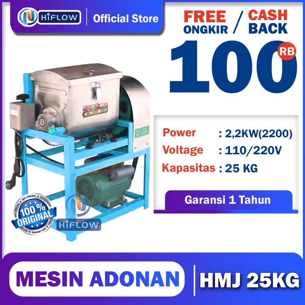 Mesin Adonan / Big Lai Type And Flour Machine Series - Mesin Pengaduk Adonan Tepung 25kg - HMJ 25kg