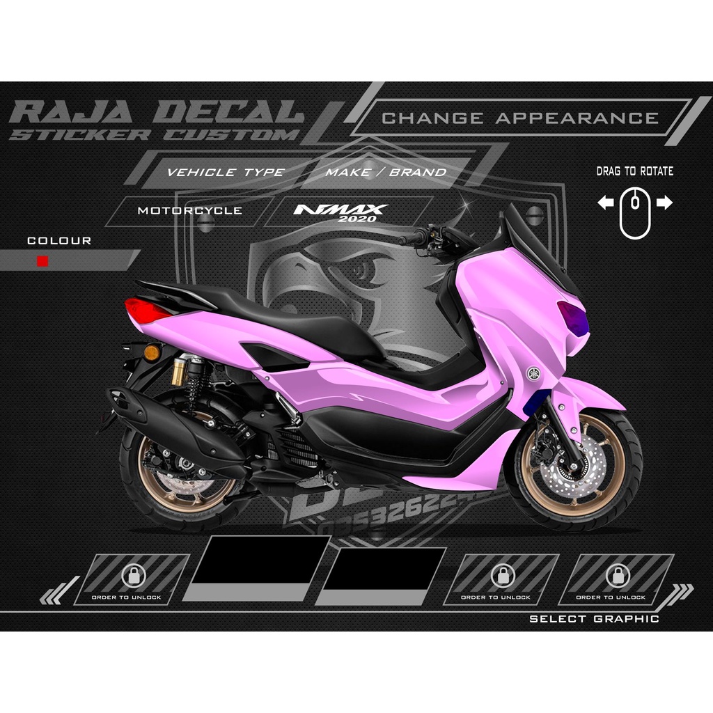 Decal Sticker Yamaha Nmax New 2020 Fullbody Stiker Decal Nmax Warna Polos