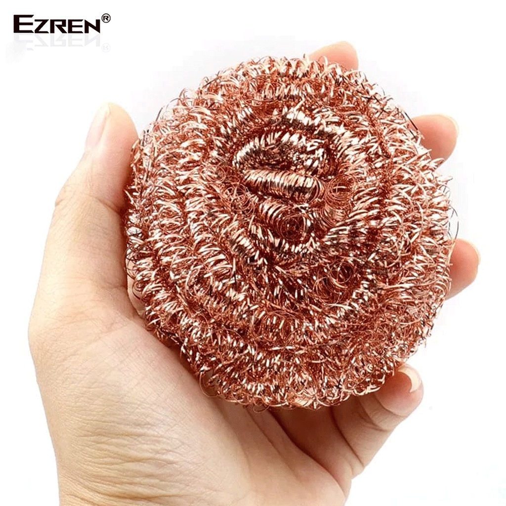 Ezren Spons Sabut Cuci Kawat Cleaning Ball Scourer Mata Solder Cooper