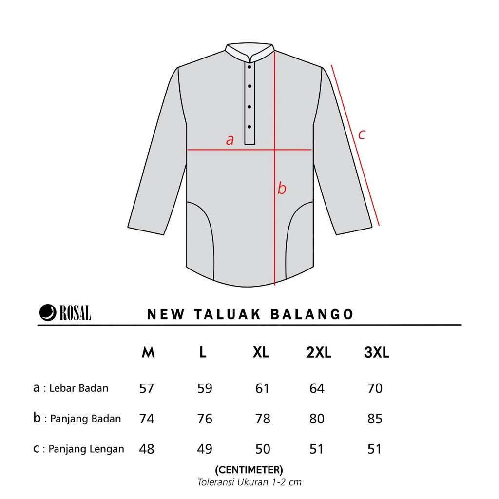 New Taluak Balango NTB ROSAL Baju Koko Kurta Gamis Pria Dewasa