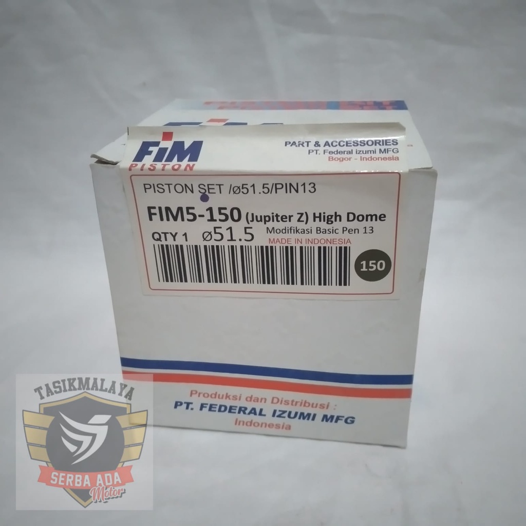 PISTON KIT SEHER KIT FIM 5 150 HIGH DOME PEN 13 JUPITER Z