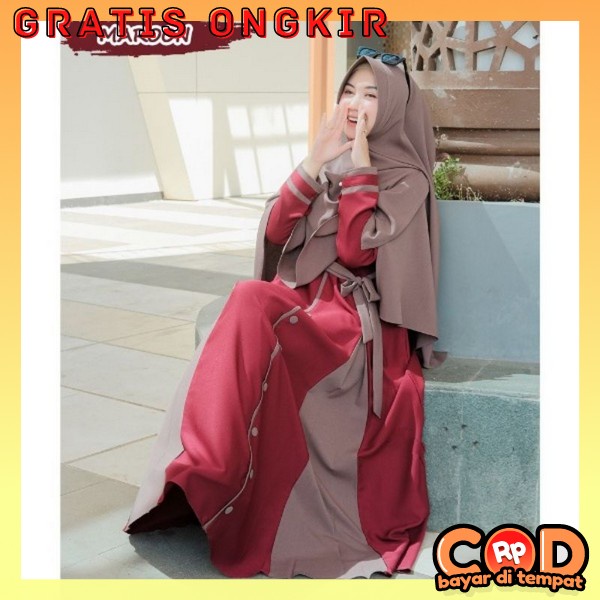Pakaian Cwek Muslimah Lengan Panjang Gamis Syari Plus Jilbab Gamis Dress Fashion Muslim Games Wanita