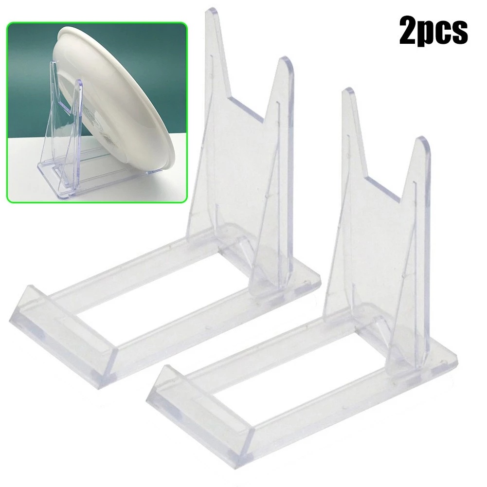 2pcs Stand Holder Bingkai Foto Bahan Plastik Akrilik Transparan Dapat Disesuaikan Untuk Dekorasi Pernikahan