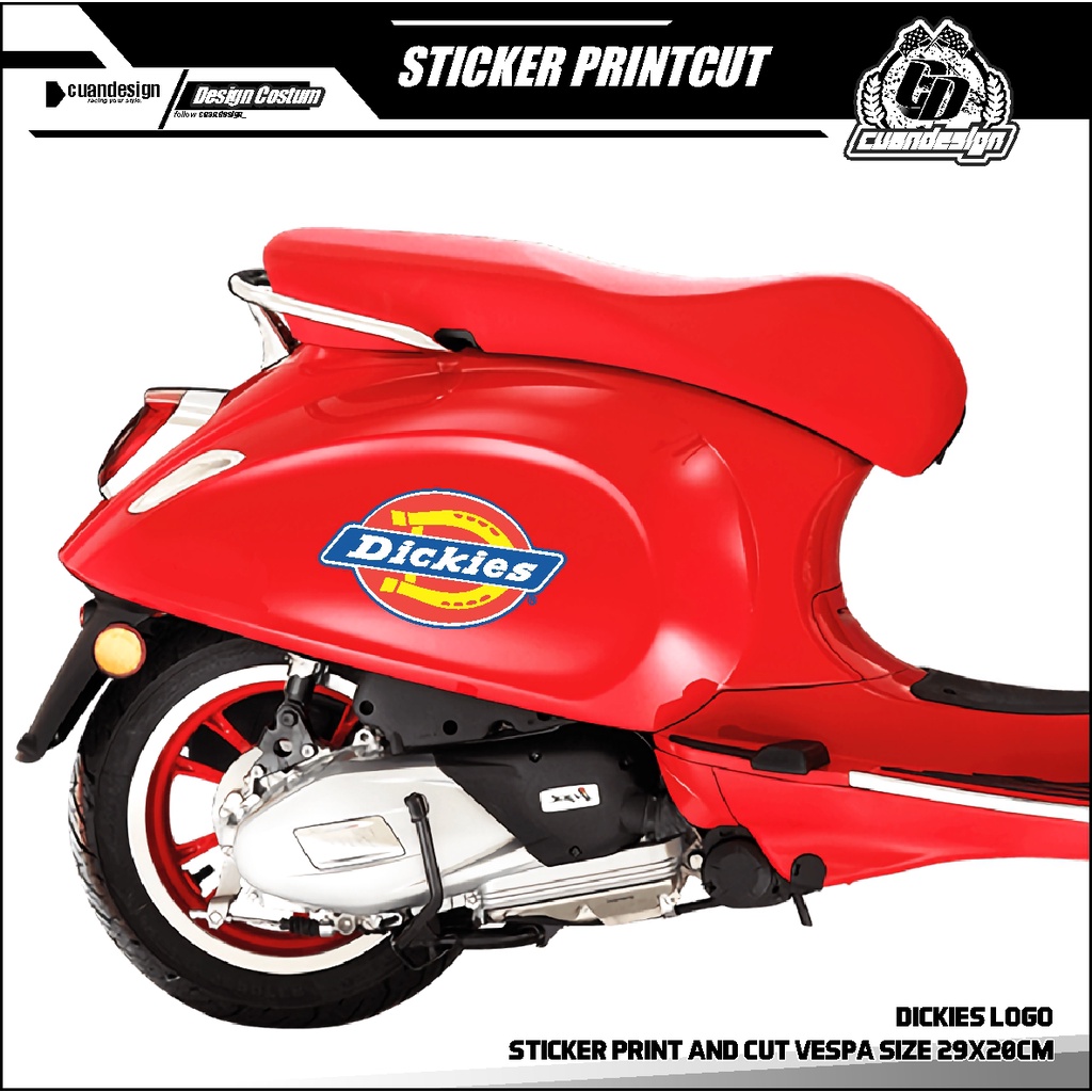 STICKER CUTTING STIKER STRIPING SCOOPY / VESPA LOGO DICKIES SP VSP LX SPRINT