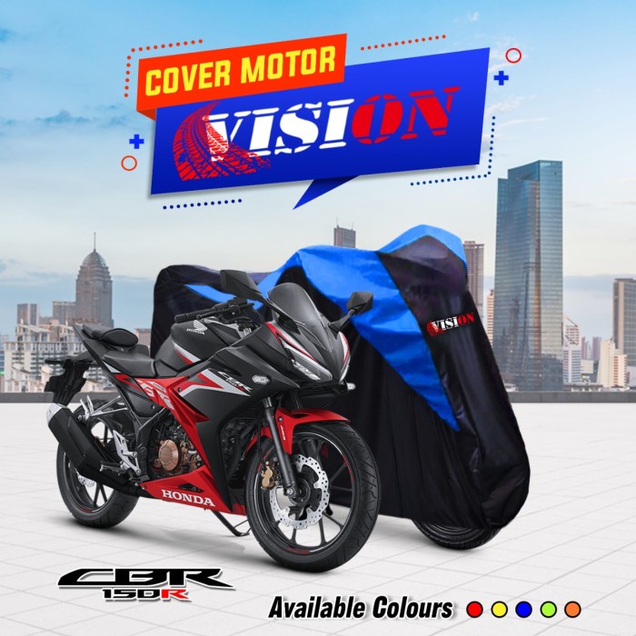 Sarung CBR150R CB Vixion R15 GSXR XABRE Verza Tiger Biru All Size Cover Motor Bisa COD Terbaru Hot P