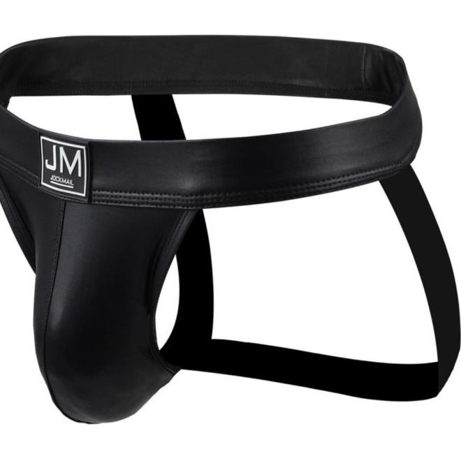 Jockstrap Semi - Leather Like (Faux Leather) - JOCKMAIL - Celana Dalam - XL