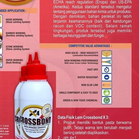 

Lem Kayu Crossbond X4 laminasi kayu parket eksterior