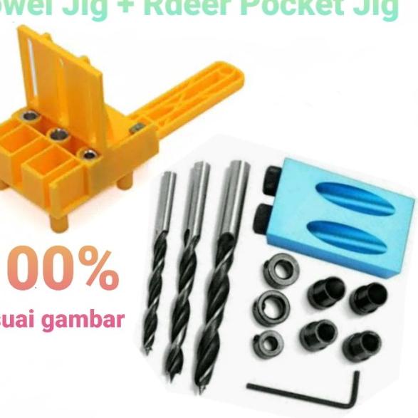 Paket Hemat Dowel Jig + Rdeer Pocket Hole Jig