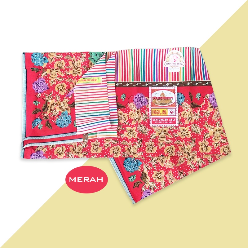 Kain Gendongan Bayi Samping Jarik Batik Tradisional President Unggul Jaya Kualitas Premium 255x90cm Corak Bunga