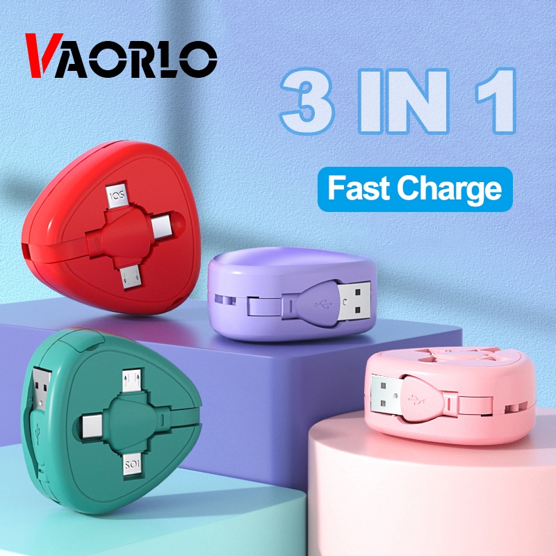 Kabel Charger USB Tipe C 6A 100W Retractable