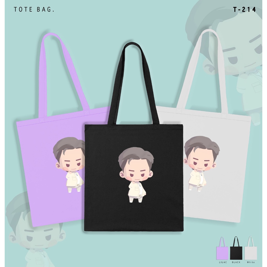 Totebag kanvas Bergambar B-T-S / Tas Les / Tas Wanita