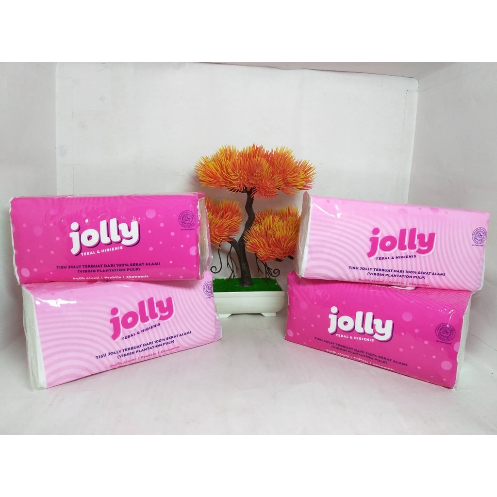 Jolly Tissue Tisu 200 Sheets Lembar 2ply Refill Facial Tissu Pembersih Wajah Tebal Higienis