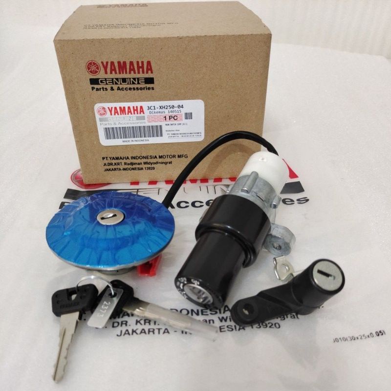 Kunci Kontak + kunci Jok Key Set + tutup tangki Yamaha Vixion lama old ORIGINAL - ABC Motor Grosir