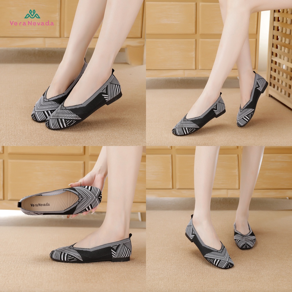 Ivony Seivona - A13 Vera Nevada Sepatu Flat Slip On Wanita Shoes